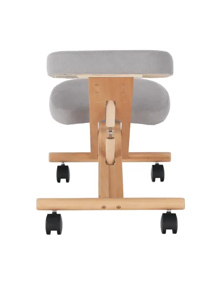 Scaun ergonomic KONDELA, birou, 46x65x52-72 cm, ţesătură şi lemn fag | MobilaOK