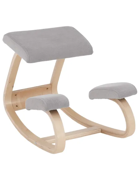 Scaun KONDELA birou 50x72x53 cm Lemn mesteacăn şi ţesătură | MobilaOK