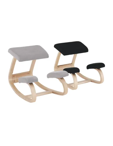 Scaun KONDELA birou 50x72x53 cm Lemn mesteacăn şi ţesătură | MobilaOK