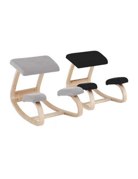 Scaun KONDELA birou 50x72x53 cm Lemn mesteacăn şi ţesătură | MobilaOK