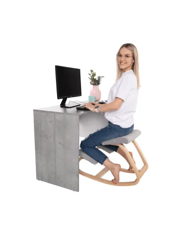 Scaun KONDELA birou 50x72x53 cm Lemn mesteacăn şi ţesătură | MobilaOK