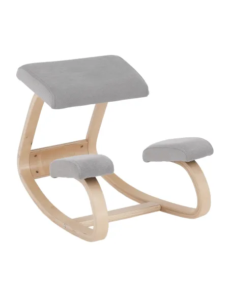 Scaun KONDELA birou 50x72x53 cm Lemn mesteacăn şi ţesătură | MobilaOK