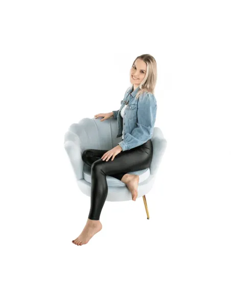 Fotoliu NOBLIN KONDELA living, 76x78x78 cm, catifea Velvet/metal | MobilaOK