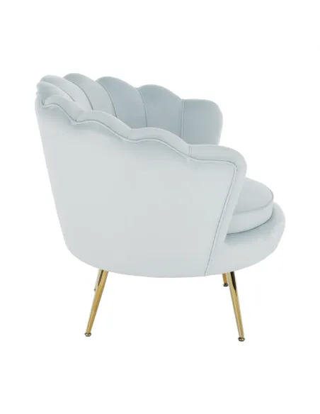 Fotoliu NOBLIN KONDELA living, 76x78x78 cm, catifea Velvet/metal | MobilaOK