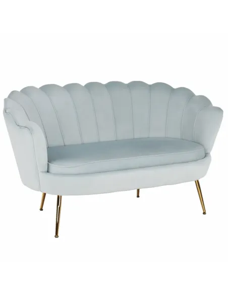 Bancă NOBLIN, hol/intrare, 135x75x78 cm, Catifea Velvet/Metal crom auriu | MobilaOK