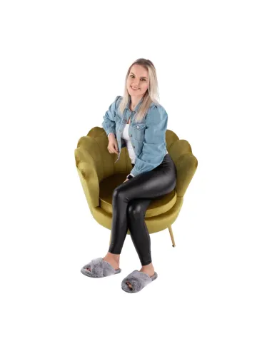 Fotoliu NOBLIN KONDELA, living/dormitor/birou, 76x78x78 cm, catifea Velvet/metal | MobilaOK