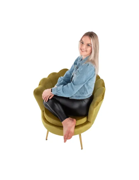 Fotoliu NOBLIN KONDELA, living/dormitor/birou, 76x78x78 cm, catifea Velvet/metal | MobilaOK
