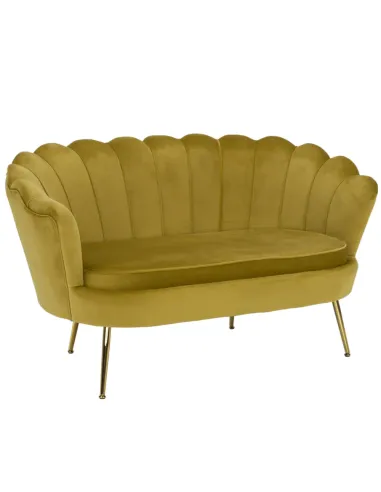 Bancă NOBLIN Art-deco, hol/dormitor, 135x75x78 cm, catifea velvet/metal auriu | MobilaOK