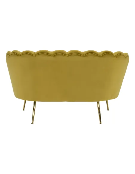 Bancă NOBLIN Art-deco, hol/dormitor, 135x75x78 cm, catifea velvet/metal auriu | MobilaOK