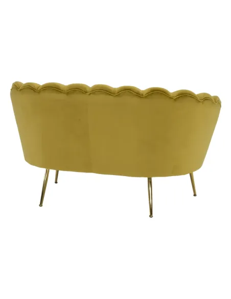 Bancă NOBLIN Art-deco, hol/dormitor, 135x75x78 cm, catifea velvet/metal auriu | MobilaOK