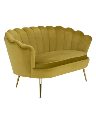 Bancă NOBLIN Art-deco, hol/dormitor, 135x75x78 cm, catifea velvet/metal auriu | MobilaOK