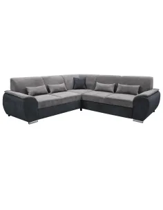 Colțar EMILY, living, 272x84x96 cm, textil, gri | MobilaOK