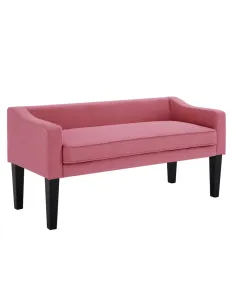 Bancă FIRONA hol/dormitor 127x56x60 cm textil și lemn | MobilaOK