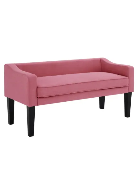 Bancă FIRONA hol/dormitor 127x56x60 cm textil și lemn | MobilaOK