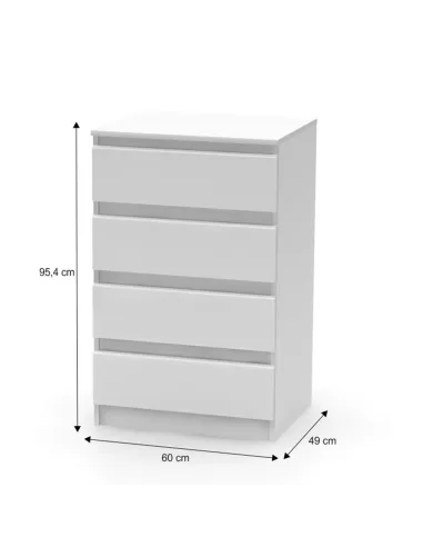 Comodă HANY NEW 014 dormitor 60x49x95.4 cm PAL melaminat | MobilaOK