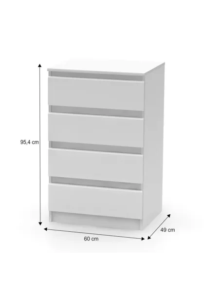 Comodă HANY NEW 014 dormitor 60x49x95.4 cm PAL melaminat | MobilaOK