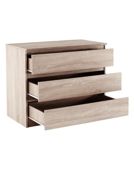 Comodă HANY NEW 003 dormitor, 90x49x73.5 cm, PAL melaminat stejar sonoma | MobilaOK