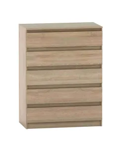 Comodă HANY NEW 005 pentru dormitor, 90x49x117 cm, PAL melaminat stejar sonoma | MobilaOK