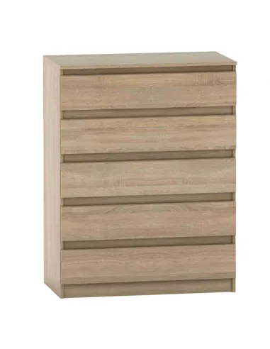 Comodă HANY NEW 005 pentru dormitor, 90x49x117 cm, PAL melaminat stejar sonoma | MobilaOK