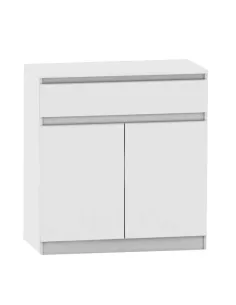 Comodă HANY NEW 007 pentru dormitor/hol, 90x49x95.4 cm, PAL melaminat alb | MobilaOK