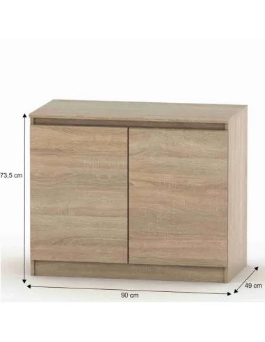 Comodă HANY NEW 008 dormitor, 90x49x73.5 cm, PAL stejar sonoma | MobilaOK