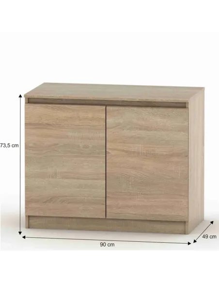 Comodă HANY NEW 008 dormitor, 90x49x73.5 cm, PAL stejar sonoma | MobilaOK