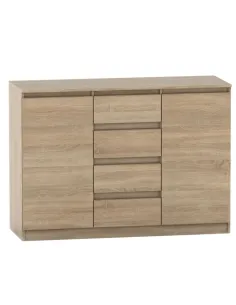 Comodă HANY NEW 010 pentru dormitor/hol, 133.6x49x95.4 cm, PAL laminat stejar sonoma | MobilaOK