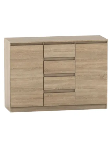 Comodă HANY NEW 010 pentru dormitor/hol, 133.6x49x95.4 cm, PAL laminat stejar sonoma | MobilaOK