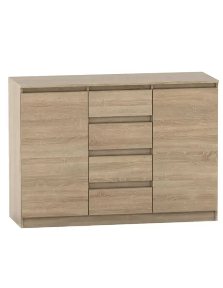 Comodă HANY NEW 010 pentru dormitor/hol, 133.6x49x95.4 cm, PAL laminat stejar sonoma | MobilaOK