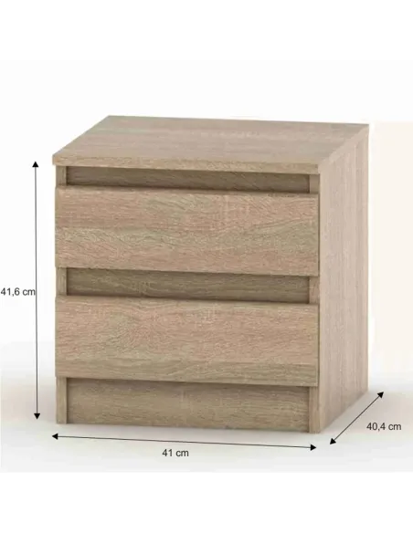 Noptieră HANY NEW 002 dormitor 41x41.6x40.4 cm PAL stejar sonoma | MobilaOK