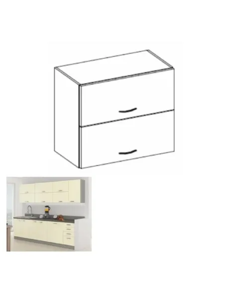 Dulap Superior, PRADO 80 GU-72, Bucătărie, 80x31x71.5 cm, PAL Melaminat | MobilaOK