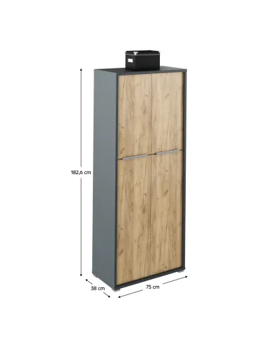 Dulap, RIOMA NEW TYP 7, dormitor/hol/living, 75x38x217.8 cm, PAL melaminat | MobilaOK