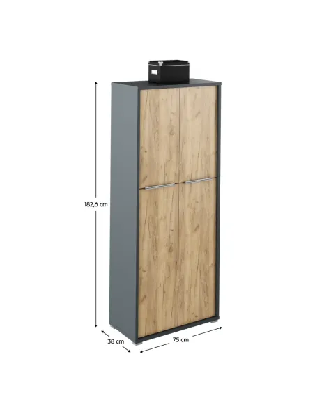 Dulap, RIOMA NEW TYP 7, dormitor/hol/living, 75x38x217.8 cm, PAL melaminat | MobilaOK