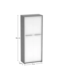 Dulap cu rafturi RIOMA NEW TYP 07, pentru birou/ședințe, 75x182.6x38 cm, PAL melaminat | MobilaOK 2