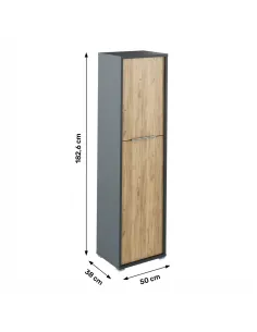 Dulap, RIOMA NEW TYP 08, hol/dormitor/birou, 50x38x182.6 cm, PAL | MobilaOK 2