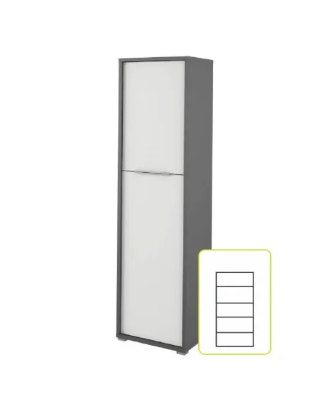 Dulap, RIOMA NEW TYP 08, hol/dormitor/birou, 50x38x182.6 cm, PAL melaminat | MobilaOK