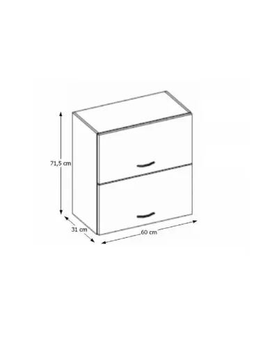 Dulap Superior, PRADO 60 GU-72, bucatarie/hol, 60x71.5x31 cm, PAL melaminat | MobilaOK