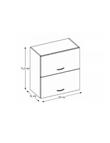 Dulap Superior, PRADO 60 GU-72, bucatarie/hol, 60x71.5x31 cm, PAL melaminat | MobilaOK