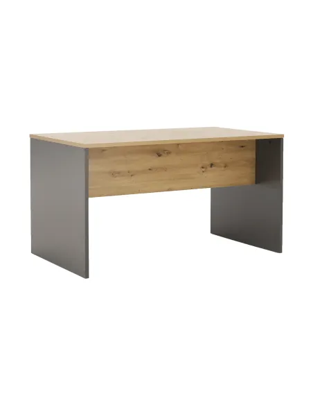 Masă de birou, grafit/stejar artisan, RIOMA NEW TYP 11 | MobilaOK