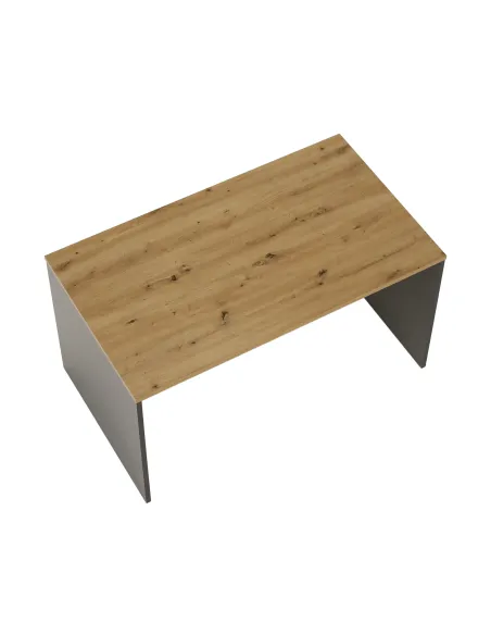 Masă de birou, grafit/stejar artisan, RIOMA NEW TYP 11 | MobilaOK