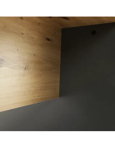 Masă de birou, grafit/stejar artisan, RIOMA NEW TYP 11 | MobilaOK