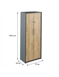Dulap RIOMA NEW TYP 31 pentru dormitor/hol, 75x38x182.6 cm, PAL melaminat | MobilaOK 2