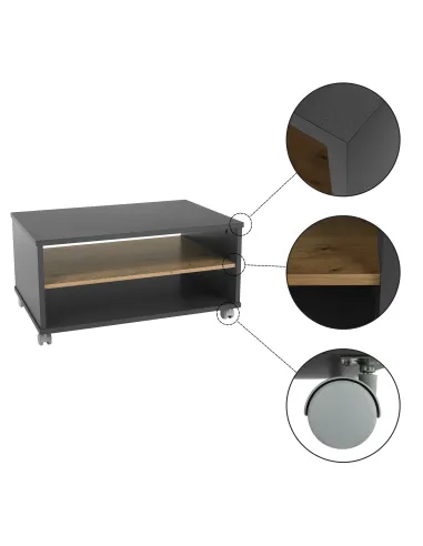 Măsuță de cafea RIOMA NEW TYP 32 living 90x60x45.2 cm PAL laminat | MobilaOK