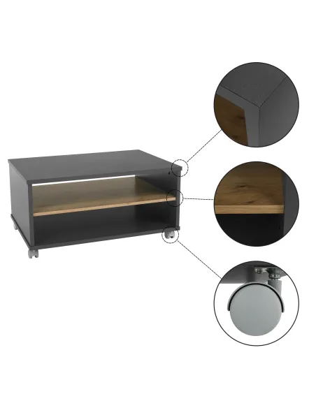 Măsuță de cafea RIOMA NEW TYP 32 living 90x60x45.2 cm PAL laminat | MobilaOK