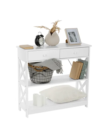 Consolă LOMIR pentru living/hol/dormitor, 86.6x30x80 cm, MDF lacuit | MobilaOK