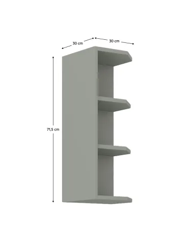 Dulap Superior de Colt Bucatarie, PRADO 30 G ZAK-72, 30x71.5x30 cm, PAL Melaminat | MobilaOK