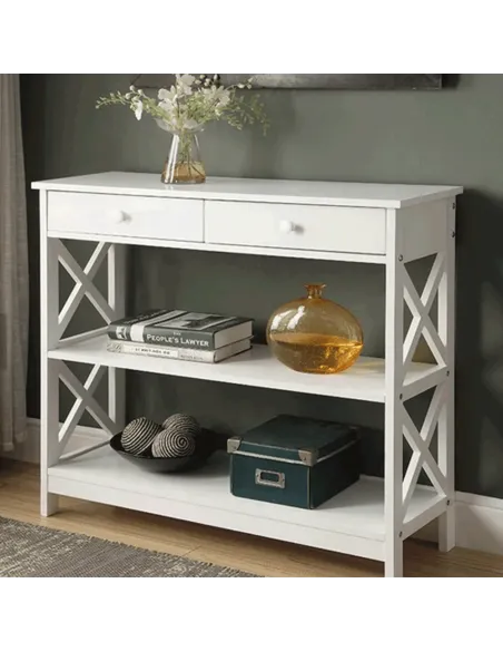 Consolă LOMIR pentru living/hol/dormitor, 86.6x30x80 cm, MDF lacuit | MobilaOK