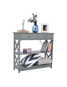 Consolă LOMIR pentru hol, dormitor sau living, 86.6x30x80 cm, MDF lăcuit | MobilaOK 2