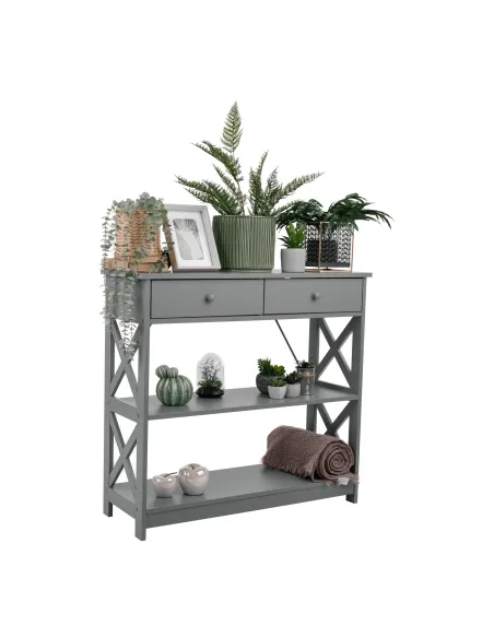 Consolă LOMIR pentru hol, dormitor sau living, 86.6x30x80 cm, MDF lăcuit | MobilaOK