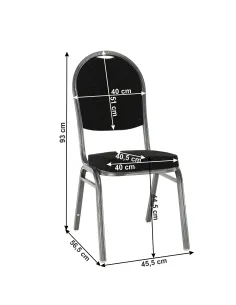 Scaun stivuitor JEFF 3 NEW, conferinte/restaurant, 45.5x56.5x93 cm, textil/PAL | MobilaOK 2